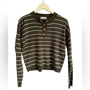 Active USA Cropped Stripe Sweater